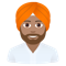 Man Wearing Turban- Medium Skin Tone emoji on Emojione